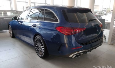 Черная листва для защиты заднего бампера Mercedes C T-Model AMG S206 фото