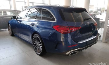 Захисна накладка з нержавіючої сталі на задній бампер Mercedes C T-Model AMG S206 фото