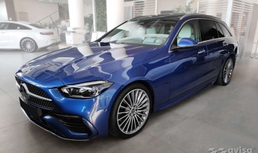Захисна накладка з нержавіючої сталі на задній бампер Mercedes C T-Model AMG S206 фото