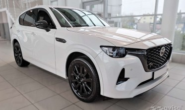 Черная листва для защиты заднего бампера Mazda CX-60 фото