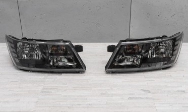 Чорні тюнінг передні фари DODGE JOURNEY I 2008-2020 фото