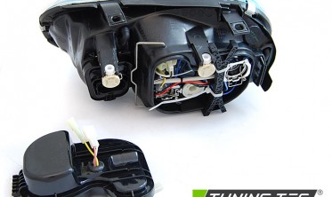 Тюнинговые передние фары VW GOLF IV 4 синие с линзами фото