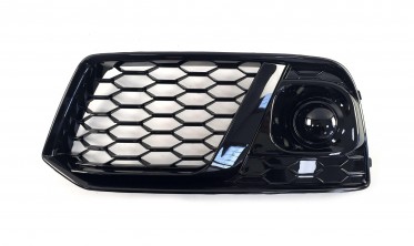 Чорні бічні решітки переднього бампера Audi Q5 80A в стилі RS фото