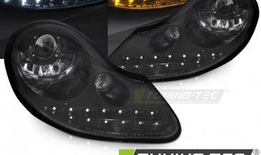 Чорні LED фари передні PORSCHE BOXSTER 986 фото