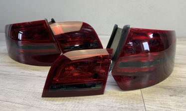 LED фонари задние Audi A3 8P дорестайл Sportback красно-тонированные фото