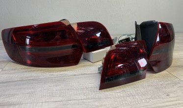 LED фонари задние Audi A3 8P дорестайл Sportback красно-тонированные фото