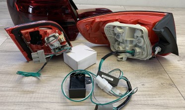 LED фонари задние Audi A3 8P дорестайл Sportback красно-тонированные фото