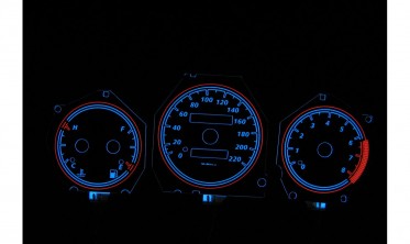 Накладки, що світяться, на панель приладів Daewoo Lanos варіант 2 фото