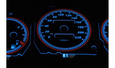 Накладки, що світяться, на панель приладів Daewoo Lanos варіант 2 фото