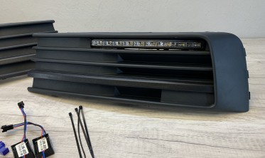 Решітки в бампер з функцією ДХО для VW T6 led DRL фото