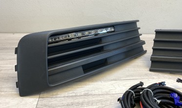 Решітки в бампер з функцією ДХО для VW T6 led DRL фото