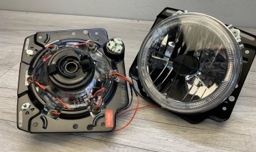 Фары передние тюнинговые VW Golf IІ с кольцами, стиль Angel Eyes фото