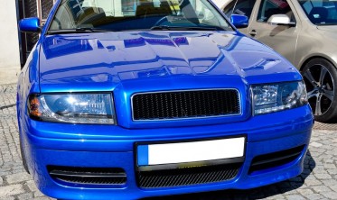 Тюнінгові фари Skoda Octavia Tour чорні з діодами фото
