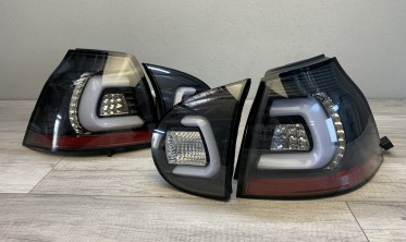 Тюнинговые фонари задние светодиодные VW Golf 5 черные фото