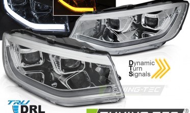 Тюнинговые диодные передние фары VW Caddy фото