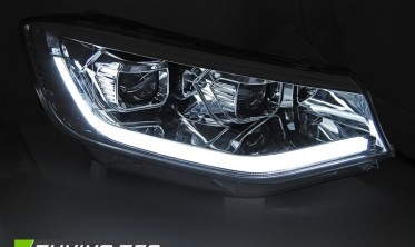 Тюнинговые диодные передние фары VW Caddy фото