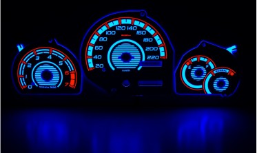 Плазмові накладки на шкали приладів Ford Puma 1997-1999 вар. 2 фото