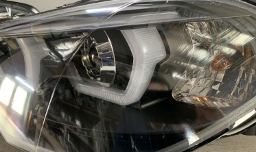 Тюнинговые фары передние BMW X5 E70 с 3D кольцами и ДХО фото