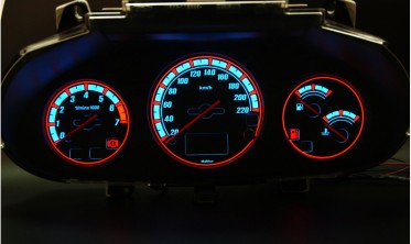 Накладки, що світяться в щиток з цифровим дисплеєм Ford Puma 1997-2002 вар. 2 фото