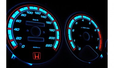Тюнинговые накладки на шкалы приборов Honda Accord Coupe 1994-1998 фото