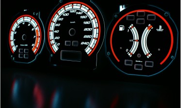 Тюнинговые накладки в щиток приборов Honda Accord 1998-2002 вар. 1 фото