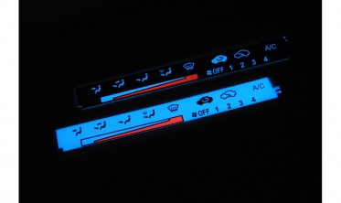 Тюнинговые накладки на панель управления отопителем Honda Civic 1992-1995 фото