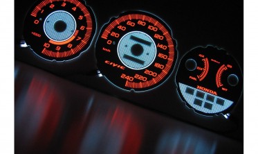 Плазмові накладки на шкали приладів Honda Civic 1992-1995 вар. 3 фото