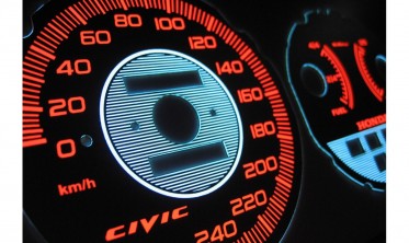 Плазмові накладки на шкали приладів Honda Civic 1992-1995 вар. 3 фото