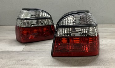 Стопы тюнинговые (фонари задние) VW Golf 3 red/chrome фото