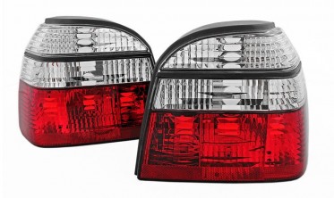 Стопы тюнинговые (фонари задние) VW Golf 3 red/chrome фото