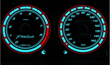 Плазменные накладки в щиток приборов Honda Prelude 5 фото