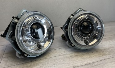 Фары передние с линзами Mercedes W461/463 фирмы Depo, хром фото