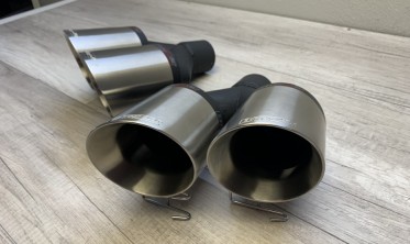 Насадка на глушник подвійна Buzzer ZZ2X104RS (матова) фото