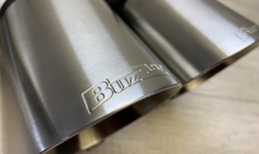 Насадка на глушник подвійна Buzzer ZZ2X104RS (матова) фото
