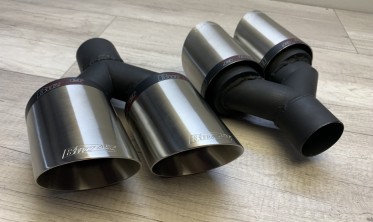 Насадка на глушник подвійна Buzzer ZZ2X104RS (матова) фото