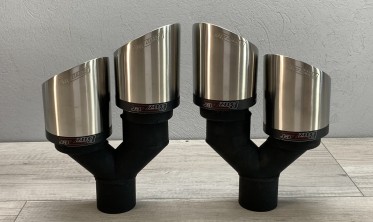 Насадка на глушитель двойная матовая Buzzer ZZ2X104/30LS фото