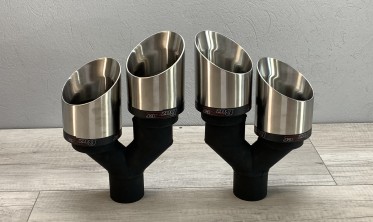 Насадка на глушитель двойная матовая Buzzer ZZ2X104/30LS фото