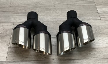 Насадка на глушитель двойная матовая Buzzer ZZ2X104/30LS фото