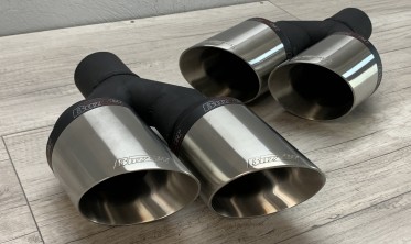 Насадка на глушитель двойная матовая Buzzer ZZ2X104/30LS фото