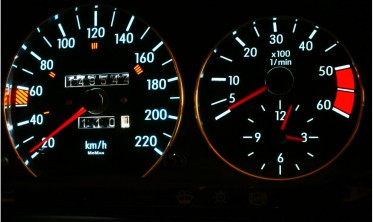 Плазменные накладки в щиток приборов Mercedes W201 (190) вар. 2 фото