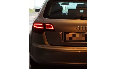 LED фонари задние Audi A3 8P дорестайл Sportback красно-тонированные фото