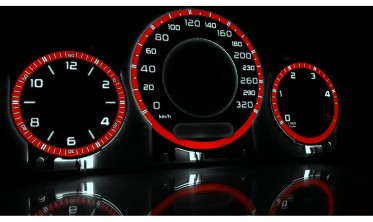 Накладки на шкали приладів Mercedes CLK W209, E W211, CLS W219 вар. 5 фото