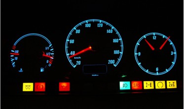 Светящиеся накладки на шкалы приборов Mercedes Sprinter 1995-2000 вер. 1 фото