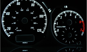 Светящиеся накладки на шкалы приборов Mercedes Sprinter 1995-2000 вер. 1 фото