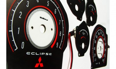Тюнинговые накладки на шкалы приборов Mitsubishi Eclipse 1G фото