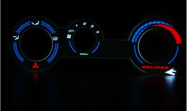 Тюнинг накладки на панель управления отопителем Mitsubishi Eclipse 2G фото