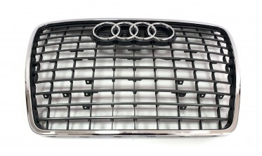 сіра решітка радіаторна для Audi A6 C6 (без місць під парктроніки) фото