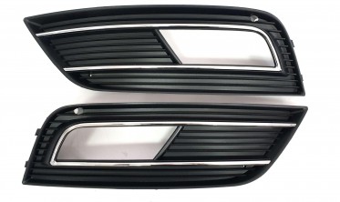 Чорні решітки переднього бампера для Audi A4 B8 фото