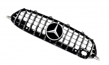 Чорна з хромом решітка для Mercedes AMG GT X290 (стиль GT) фото