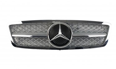 решітка радіатора AMG стиль в Mercedes C-Class W203 (SL Chrome) фото